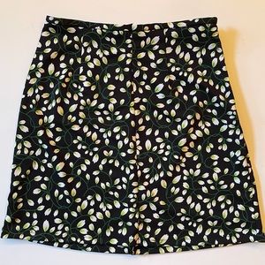 vintage 90s black floral mini skirt